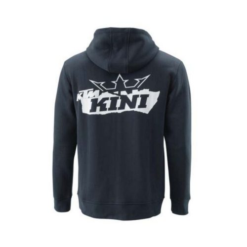 RIPPED LOGO ZIP HOODIE L